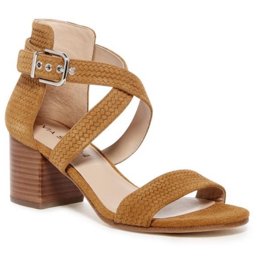 Via Spiga jobina tan suede heels size 7